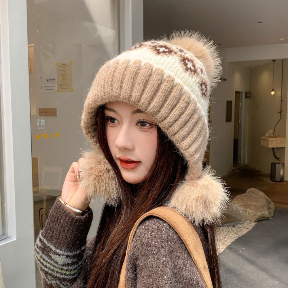 Trapper Hat Ear Flap - 한국 스타일 폴리에스터 페어아일 트래퍼 모자,