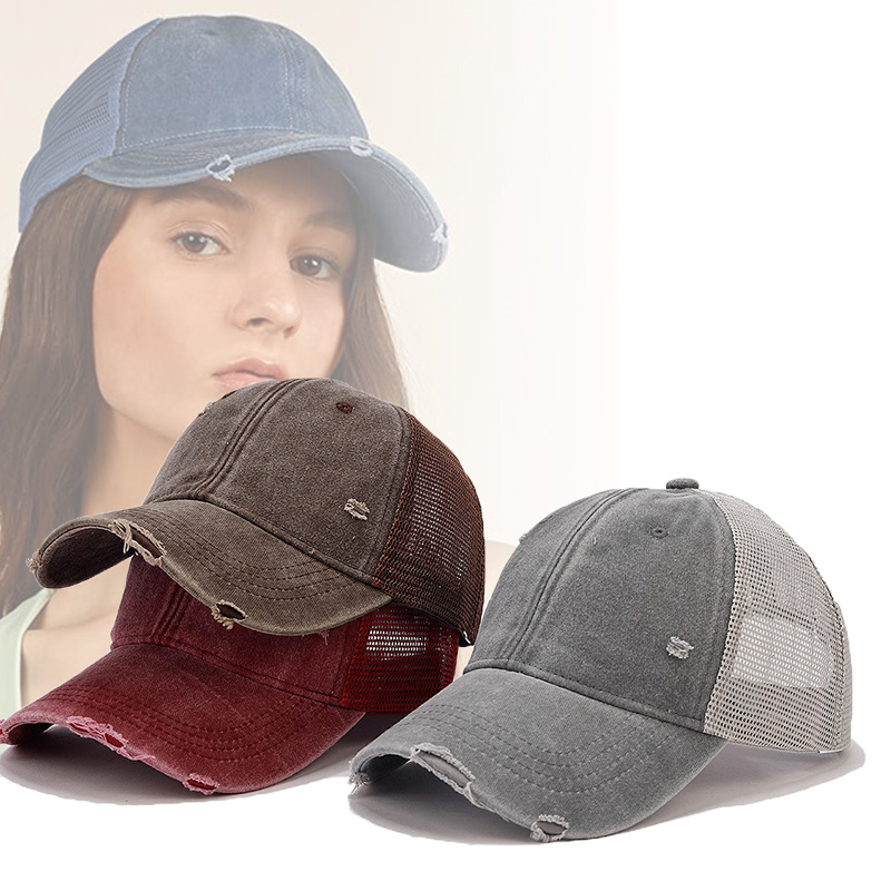 Trucker Cap Mesh - 패션 트럭 운전사 모자 솔리드 컬러