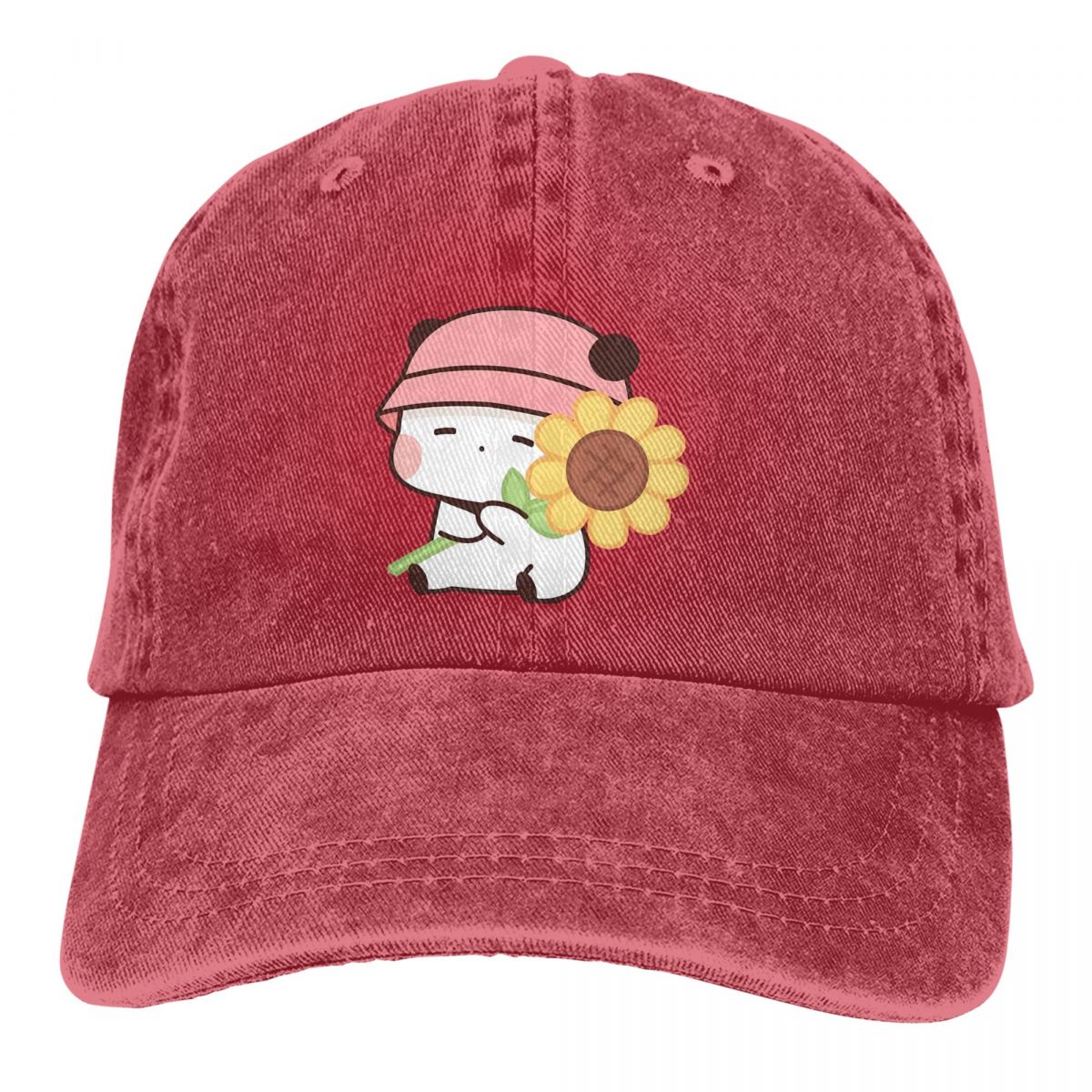 Golf Cap Dad - 워싱 남성용 야구 모자, 해바라기 부부,