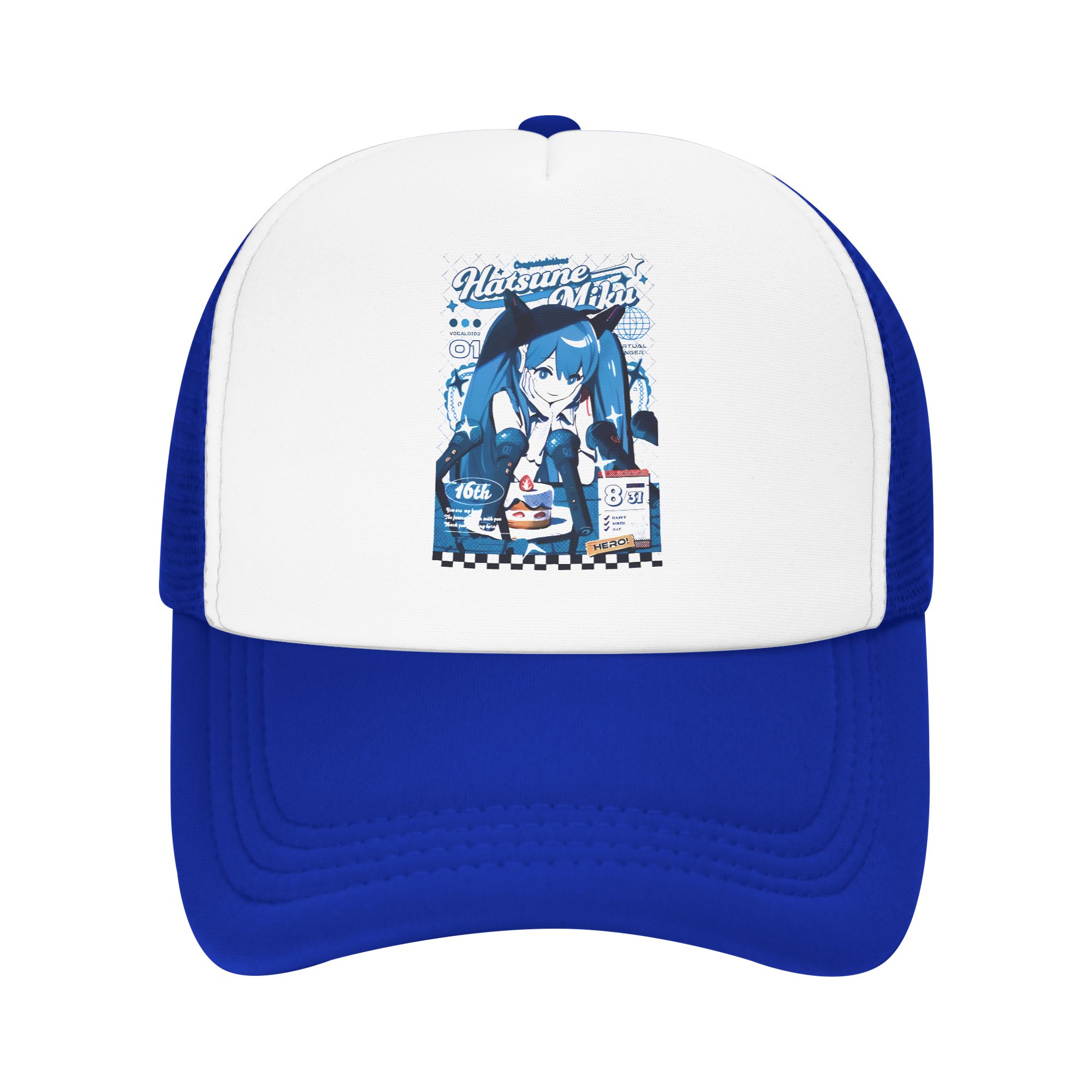 Trucker Cap Mesh - 하츠네 미쿠 잡지 폼 트럭커 모자