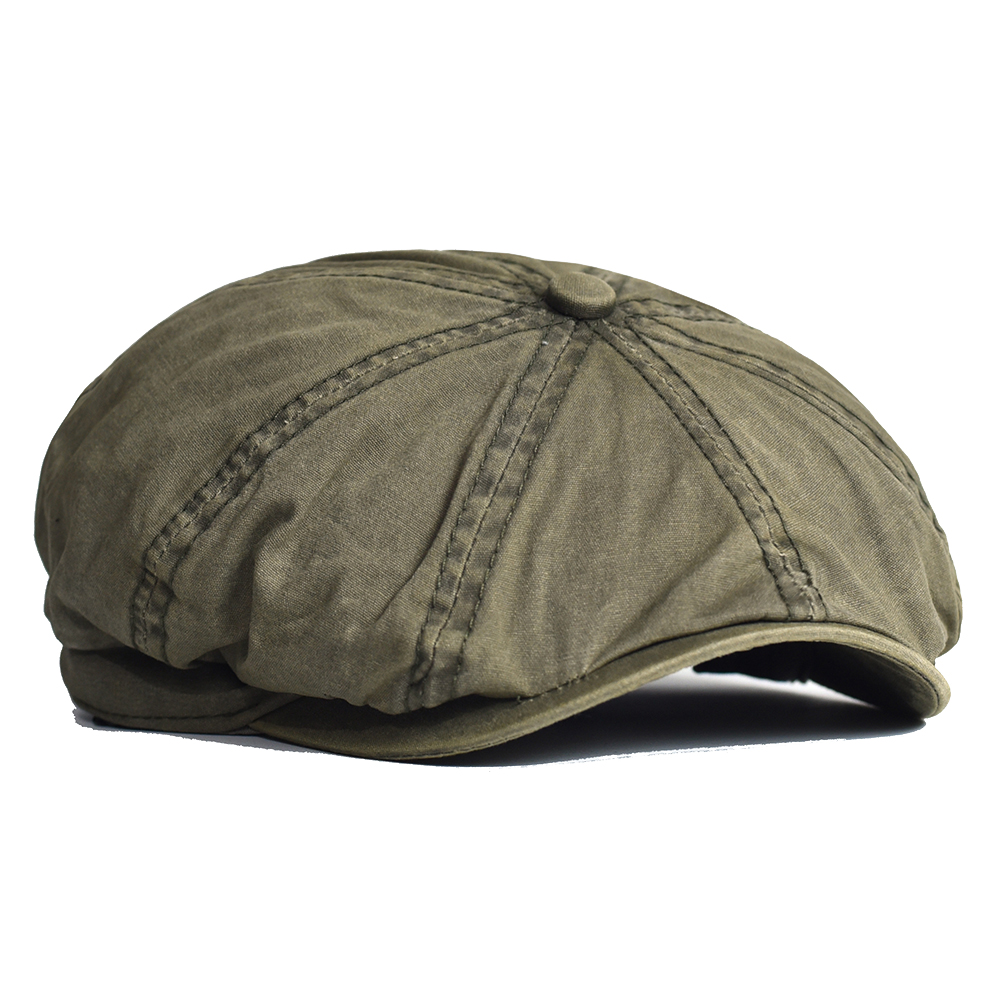 Dad Hat Cotton - 워시드 코튼 뉴스보이 캡 Peaky 팔각형
