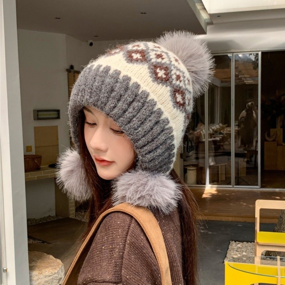 한국 스타일 폴리에스터 페어아일 트래퍼 모자, 큰 머리 - Trapper Hat Ear Flap 리뷰 및 가격