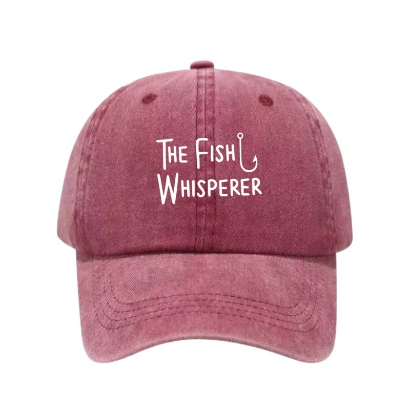 더 피쉬 위스퍼러 프린트 워싱 코튼 조절 가능 야구 모 - Golf Cap Dad 리뷰 및 가격