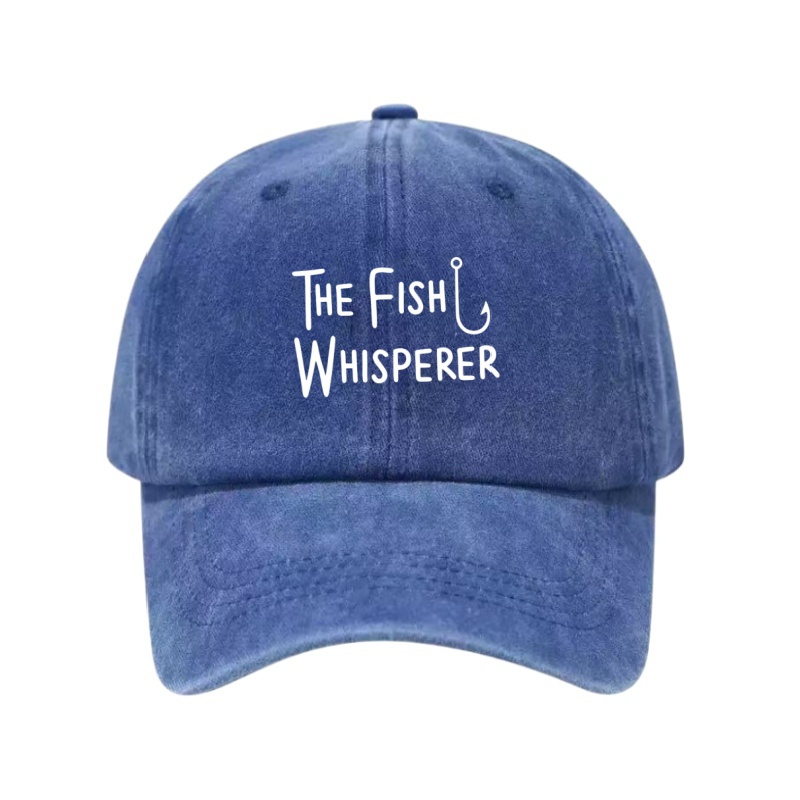 더 피쉬 위스퍼러 프린트 워싱 코튼 조절 가능 야구 모 - Golf Cap Dad 리뷰 및 가격