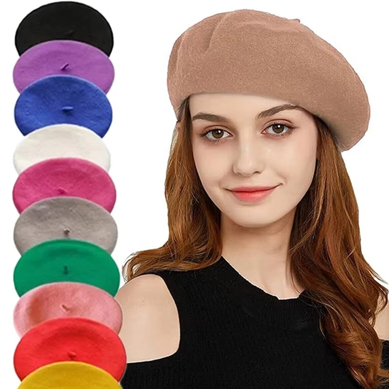 여성 클래식 울 베레모 모자 단색 프렌치 스타일 화가  - Beret French Wool 리뷰 및 가격