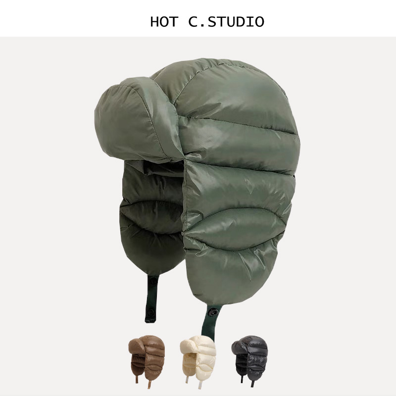 겨울용 가죽 우샨카 모자, 다운 안감, 귀덮개 항공 파 - Trapper Hat Ear Flap 리뷰 및 가격