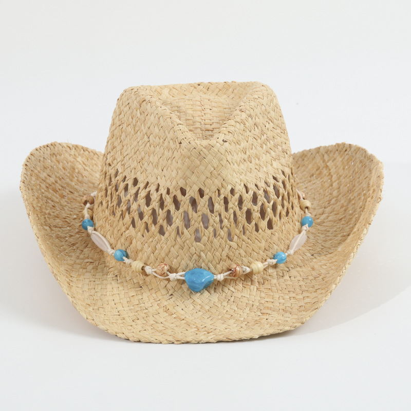 유니섹스 뉴 카우보이 밀짚모자 속이 빈 디자인 통기성  - Cowboy Hat Straw 리뷰 및 가격