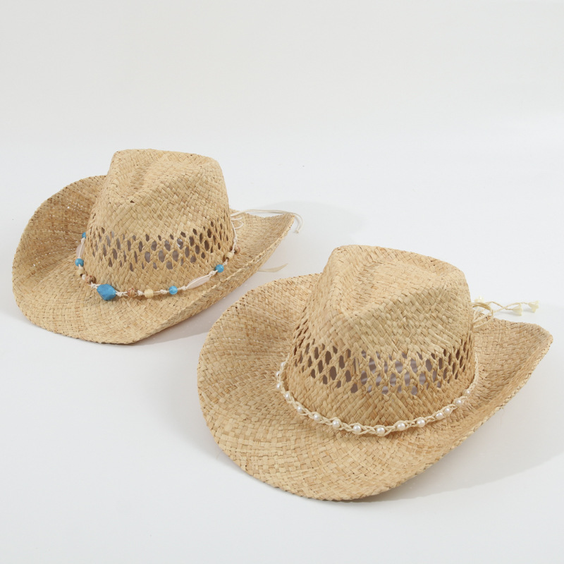 유니섹스 뉴 카우보이 밀짚모자 속이 빈 디자인 통기성  - Cowboy Hat Straw 리뷰 및 가격